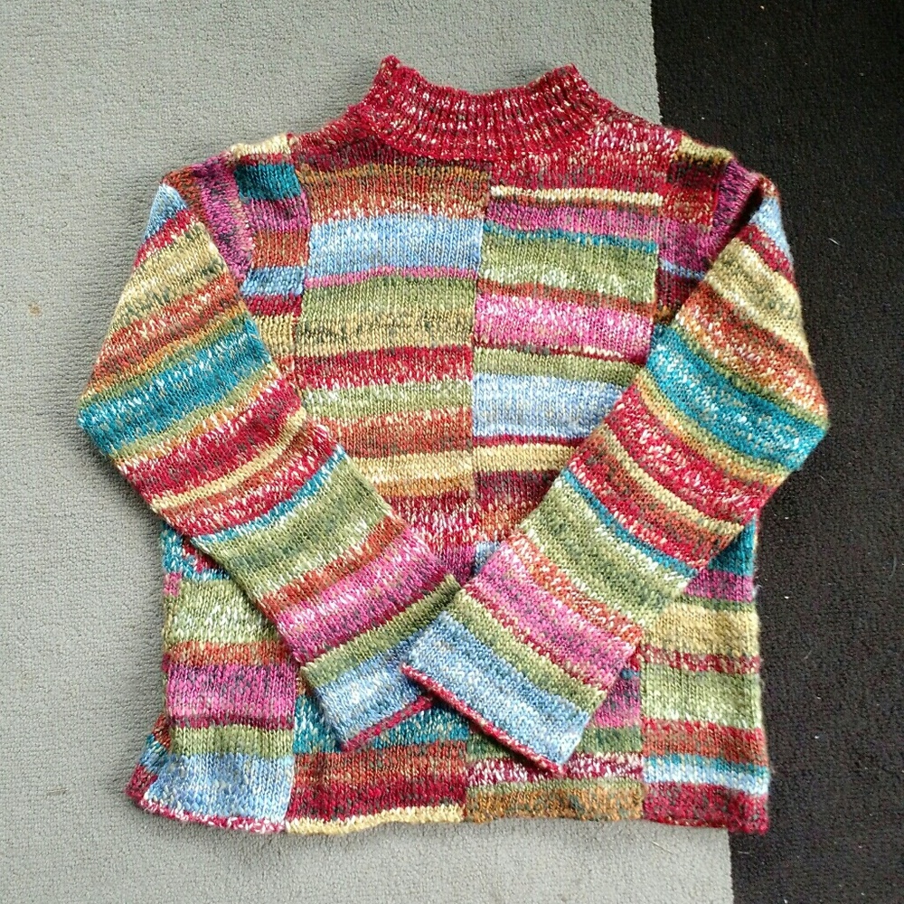 Rainbow Mock Turtleneck Sweatshirt